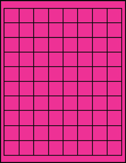 Fluorescent Pink Labels 3925 1 inch squares ProfessionalLabel.com
