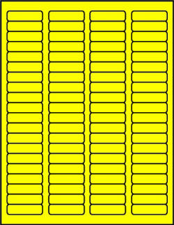 Yellow canary dayglo fluorescent labels C1705