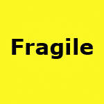 Fluorescent Yellow Fragile Labels ProfessionalLabel.com